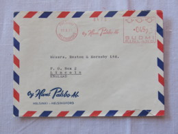 Finland 1967 Cover Helsinki To England - Machine Franking - Lettres & Documents
