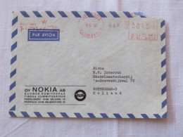 Finland 1967 Cover Helsinki To Holland - Machine Franking - Lettres & Documents