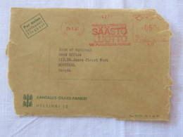 Finland 1967 Front Of Cover Helsinki To Canada - Machine Franking - Covers & Documents