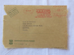 Finland 1967 Front Of Cover Helsinki To Canada - Machine Franking - Lettres & Documents