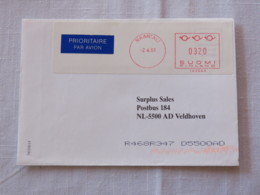 Finland 2001 Cover Naantali To Holland - Machine Franking - Briefe U. Dokumente