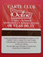 Cinécarte Carte Club Ociné St Omer Rouge - Cinécartes