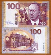 X. RARE : CZECHOSLOVAKIA , PRIVATE ISSUE - 100 KORUN 2018 , BENES - UNC - Cecoslovacchia