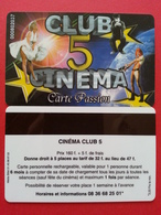 Cinécarte Carte Club 5 Carte Passion Avec Numéro Au Recto  (BC0415 - Cinécartes