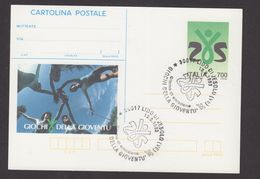 REPUBBLICA - 1993 Cartolina Postale £. 700 Giochi Della Gioventù Annullo FDC Lido Di Jesolo - Stamped Stationery