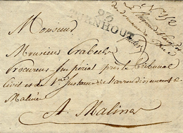 An 13- Lettre En Franchise De 93 / TURNHOUT ( Les Deux-Nethes ) 42 Mm Hauteur 11 Mm - 1794-1814 (Période Française)