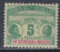 Haut-Sénégal Taxe N°  1 X  5c. Vert Sur Verdâtre Trace De Charnière Sinon TB - Unused Stamps