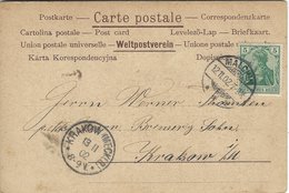 Carte Postale. Malchin To Krakow . Used 1902.  S-4740 - Andere & Zonder Classificatie