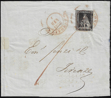 1856 - 1 Quattrino Nero Su Grigio (1), Tre Ottimi Margini, Intaccato A Destra, Isolato Su Listino De... - Tuscany