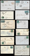 TOSCANA 1852/56 - Bell'insieme Di 12 Lettere Per Il Ducato Di Modena, Tutte Affrancate Con La Tariff... - 1. ...-1850 Prephilately