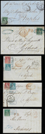 TOSCANA 1855/56 - Bell'insieme Di 5 Lettere Tutte Con I Francobolli Annullati Dai Timbri Privati Dei... - 1. ...-1850 Prephilately