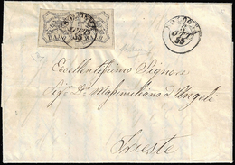 1855 - 8 Baj Bianco, Falso Per Posta Di Bologna, I Tipo (F4), Due Esemplari, Perfetti, Su Lettera Da... - Papal States