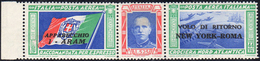 1933 - 5,25 + 44,75 Lire Trittico I-ARAM, Non Emesso, CON DOPPIA SOPRASTAMPA "VOLO DI RITORNO NEW YO... - Unclassified