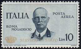 SERVIZIO AEREO 1934 - 10 Lire Coroncina (2), Ottima Centratura, Gomma Originale, Perfetto.... - Zonder Classificatie