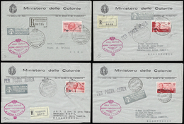 SERVIZIO AEREO COLONIE ITALIANE 1934 - 25 + 2 Lire, Servizio Di Stato Coroncina, Serie Completa Di Q... - Non Classificati