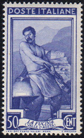 1950 - 50 Cent. Italia Al Lavoro, Senza Filigrana (634a), Gomma Integra, Perfetto. Cert. E.Diena.... - Non Classificati