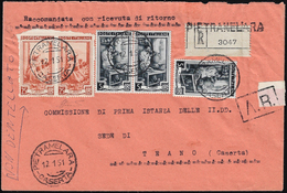 1951 - 25 Lire Lavoro, Filigrana Ruota, Coppia Orizzontale Non Dentellata In Alto E Mancante Di Quas... - Unclassified