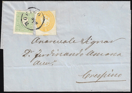 1863 - 2 Soldi Giallo, Dent. 14, Dentellatura Orizzontale Spostata In Basso, 3 Soldi Verde Giallo (3... - Lombardije-Venetië