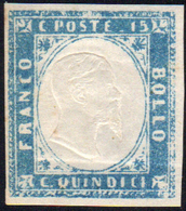 1863 - 15 Cent. Celeste Latteo (11d), Gomma Integra, Perfetto. Cert. Diena.... - Andere & Zonder Classificatie