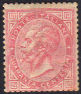 1863 - 40 Cent. De La Rue, Tiratura Di Torino (T20), Nuovo, Gomma Originale, Discreta Qualità. Cert.... - Altri & Non Classificati