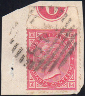 1863 - 40 Cent. De La Rue, Tiratura Di Torino (T20), Gran Parte Di Bordo Di Foglio In Alto, Con Nume... - Sonstige & Ohne Zuordnung