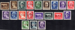 1944 - Soprastampati G.N.R., Tiratura Di Verona (470/489), Ottima Centratura, Gomma Integra, Perfett... - Altri & Non Classificati