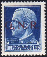 1943 - 1,25 Lire Soprastampa G.N.R. Di Brescia Del I Tipo (480/I), Gomma Integra, Perfetto. Grioni, ... - Altri & Non Classificati