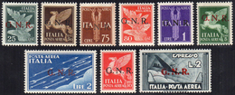 1944 - Soprastampati G.N.R., Tiratura Di Verona (117/125), Buona/ottima Centratura, Gomma Integra, P... - Sonstige & Ohne Zuordnung