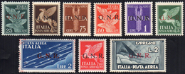 1944 - Soprastampati G.N.R., Tiratura Di Verona (117/125), Gomma Integra, Perfetti. Cert. Oro Raybau... - Andere & Zonder Classificatie