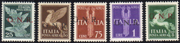 1943 - Soprastampati G.N.R. Di Brescia Del I Tipo, Cinque Valori (117/I-119/I,121/I,123/I), Gomma In... - Altri & Non Classificati