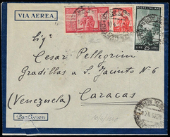 1948 - 10 Lire, 25 Lire E 100 Lire Democratica (559,562,565), Perfetti, Su Aerogramma Da Roma 10/4/1... - Sonstige & Ohne Zuordnung