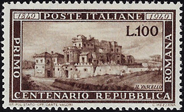 1949 - 100 Lire Romana (600), Gomma Integra, Perfetto E Ben Centrato. Ferrario.... - Other & Unclassified
