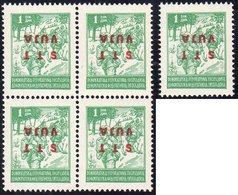 1949 - 1 D. Soprastampa Capovolta (8b), Singolo E Blocco Di Quattro, Gomma Integra, Perfetti. Avi, C... - Sonstige & Ohne Zuordnung