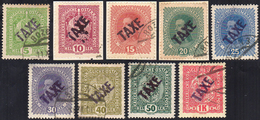 TRENTINO ALTO ADIGE/BOLZANO 3 1918/19 - Soprastampati "taxe" Diagonalmente (BZ3/36-44), Usati, Perfe... - Andere & Zonder Classificatie