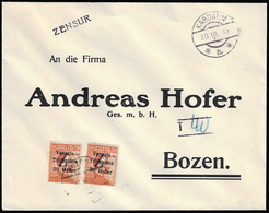 TRENTINO ALTO ADIGE/BOLZANO 3 1918 - 20 H. Su 20 Cent. Soprastampato "Z" (BZ3/97), Due Esemplari, Pe... - Sonstige & Ohne Zuordnung