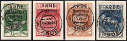 ARBE 1920 - Prima Emisisone (1/4), Perfetti, Usati Su Frammento Ad Arbe 13/11/1920. Primo Giorno Di ... - Other & Unclassified