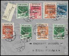 VEGLIA 1920 - Seconda Emissione Ed Espressi (5/10, E1/2), Perfetti, Usati Su Busta Raccomandata Da V... - Andere & Zonder Classificatie