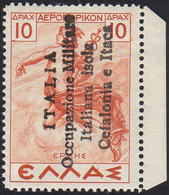 CEFALONIA E ITACA POSTA AEREA 1941 - 10 D. Emissione Di Argostoli, Soprastampa A Mano (18), Gomma In... - Other & Unclassified