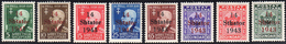 ALBANIA OCC. TEDESCA 1943 - 5, 10, 15, 25, 65 Q. Soprastampati E 20, 30, 50 Q. Segnatasse, Emissione... - Other & Unclassified