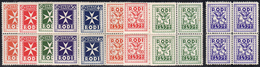 SEGNATASSE 1934 - Serie Completa (1/9), Blocchi Di Quattro, Gomma Originale Inegra, Perfetti. Ottima... - Egée