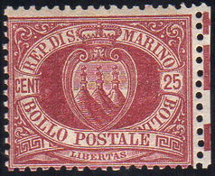 1890 - 25 Cent. Stemma (5), Discreta Centratura, Gomma Integra, Perfetto. G.Bolaffi.... - Other & Unclassified