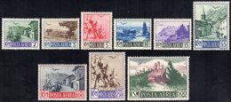 1950 - Vedute (83/91), Gomma Integra, Perfetti. Belli.... - Airmail