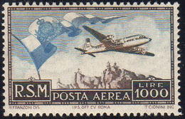 1951 - 1.000 Lire Bandierone (99), Gomma Integra, Perfetto. Cert. Ferrario.... - Airmail