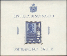 1937 - 3 Lire Indipendenza (2), Filigrana Penne Fortemente Spostata Al Punto Che Il Francobollo Risu... - Blocchi & Foglietti