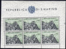 1958 - 500 Lire Panorama, Foglietto, Taglio Verticale Fortemente Spostato A Sinistra (18b), Gomma In... - Blocks & Sheetlets