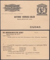 Cuba 1910 - EP Carte 1c Noir - Pub " American Magazine " (DD)DC3080 - Covers & Documents