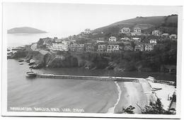 Real Photo Postcard, Looe Cornwall, Hannafore Banjoe Pier, Seaside Scene, Houses. - Ventnor