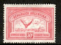 Argentina  1928 - 30c Air Mail Allegory Winged Wheel SG565 VLHM Cat £6.50 For HM SG2016 - See Full Description Below - Ungebraucht