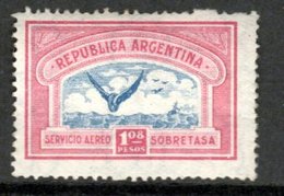 Argentina 1928 - 1p 08c Air Mail Allegory Winged Wheel SG573 VLHM Cat £22 For HM SG2016 - See Full Description Below - Ongebruikt