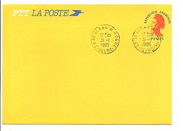 ENTIER LETTRE 2484A-E OBLITERE ISERE 1985 - Standard Covers & Stamped On Demand (before 1995)